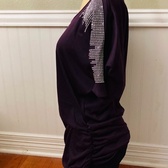 Purple & silver beautiful Espresso top - Picture 3 of 4